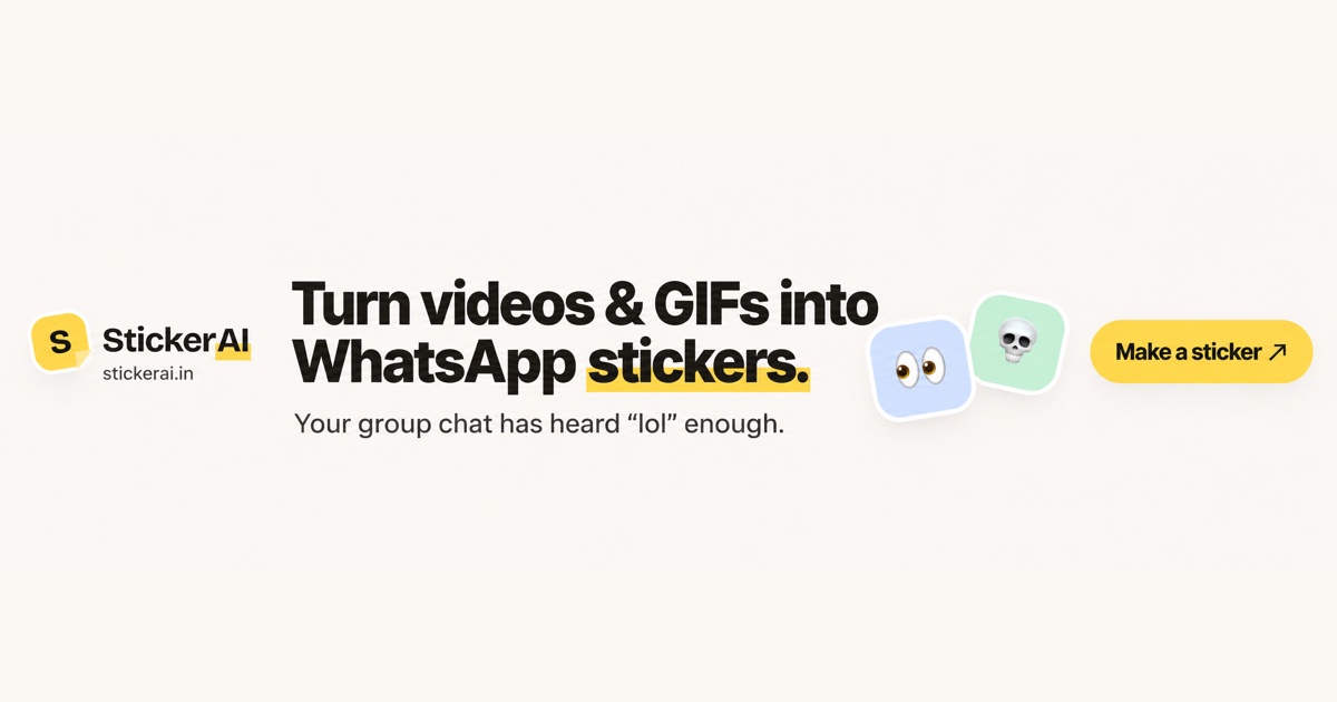 I built a tool to turn videos and GIFs into animated WhatsApp stickers