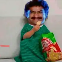 Jr NTR Eating Chips Troll WhatsApp sticker